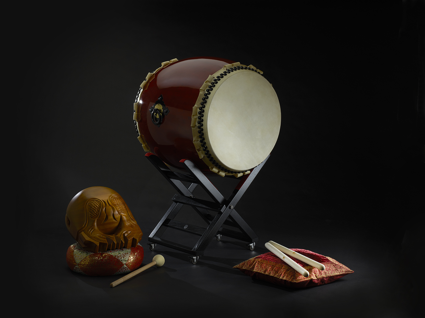 Miya-Daiko hq. drum �48cm / h:60cm with Zen X-stand LOW&nbsp; (999� / 245�)
